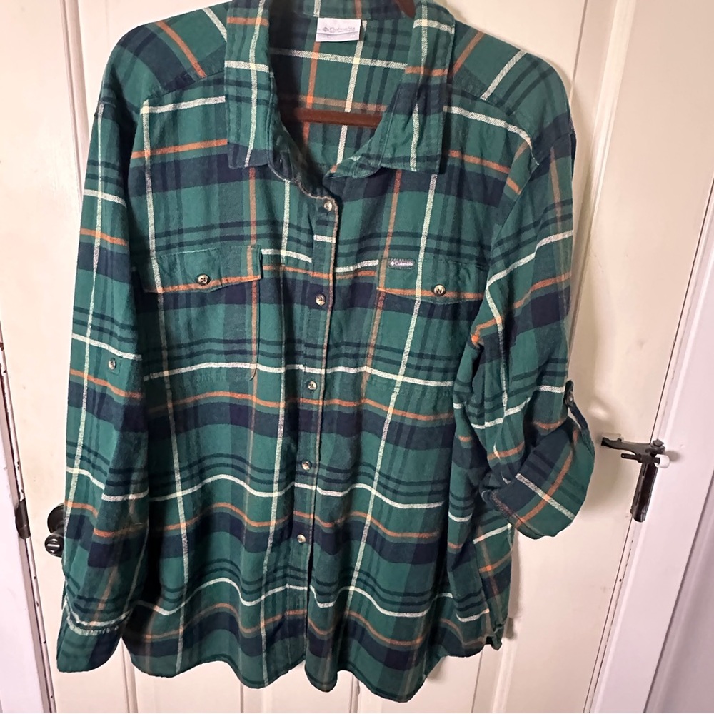 Columbia Green Plaid Button-Up Shirt - Picture 13 of 13